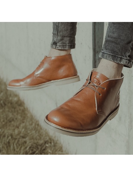Vasky Damen Lederstiefel braun - Frühjahr / Herbst Stiefel, Schuhe Vasky Desert Cognac