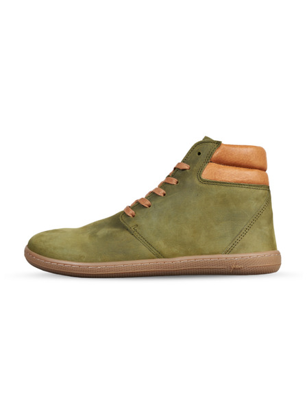 Vasky Damen Grüne Leder Barefoot Schuhe Vasky Terry High Green