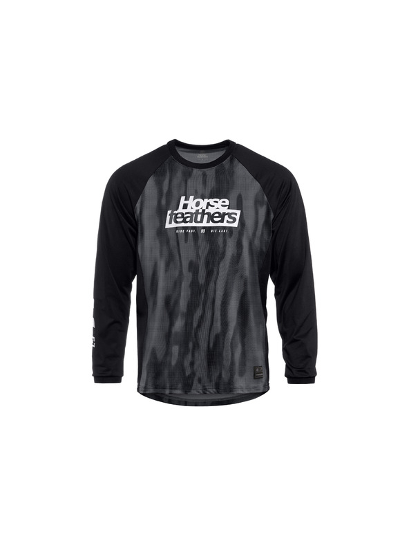 Horsefeathers Radtrikot Spike LS - halbton/schwarz HORSEFEATHERS