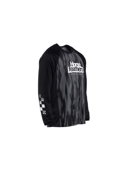 Horsefeathers Radtrikot Spike LS - halbton/schwarz HORSEFEATHERS