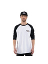 Horsefeathers T-shirt Dynamo Raglan - weiß/schwarz HORSEFEATHERS