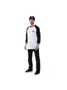Horsefeathers T-shirt Dynamo Raglan - weiß/schwarz HORSEFEATHERS