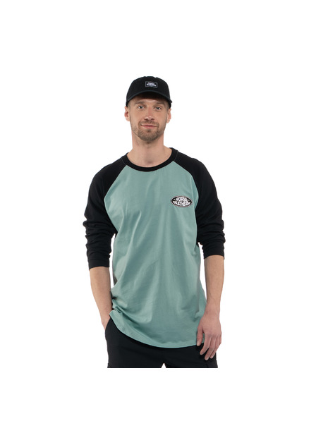 Horsefeathers T-shirt Dynamo Raglan - blauer Dunst/schwarz HORSEFEATHERS