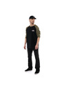 Horsefeathers T-shirt Dynamo Raglan - schwarz/verbrannt oliv HORSEFEATHERS