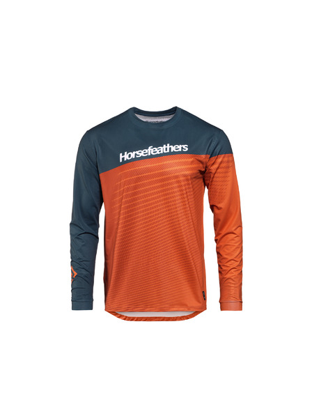 Horsefeathers Herren-Radtrikot Quantum petrol/gebeizt orange HORSEFEATHERS