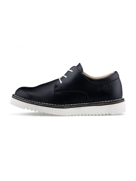 Vasky Herren Leder Halbstiefel Schwarz und Weiß - Frühling / Herbst Vasky Derby Stiefel