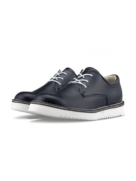 Vasky Herren Leder Halbstiefel Schwarz und Weiß - Frühling / Herbst Vasky Derby Stiefel