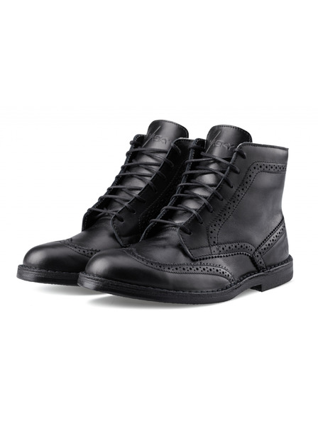 Vasky Herren Lederstiefeletten schwarz - Frühjahr / Herbst Stiefel, Schuhe Vasky Brogue High