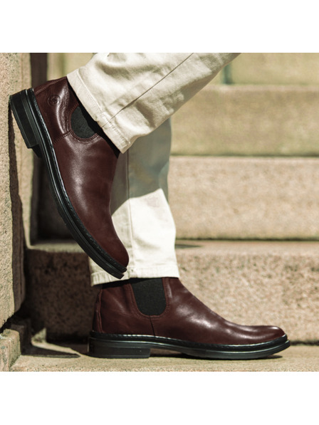 Vasky Herren-Leder-Chelsea-Stiefel Dunkelbraun Vasky Chelsea Dunkelbraun