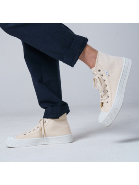 Vasky Herren Canvas Turnschuhe / Stiefel beige Vasky Kanvasky High