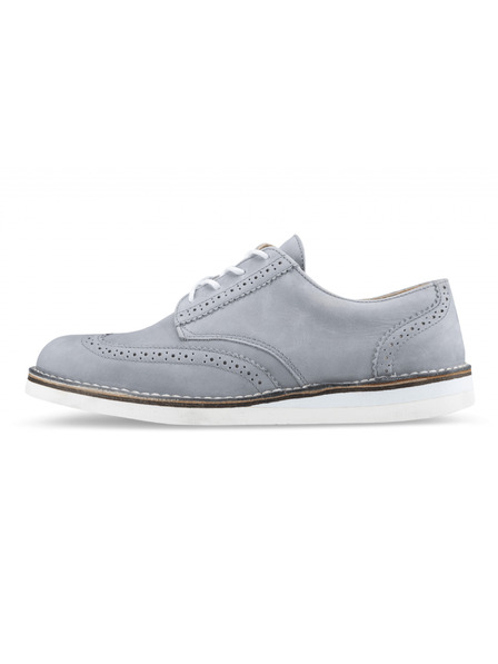 Vasky Herren Grau Leder Halbstiefel - Frühling / Herbst Stiefel, Schuhe Vasky Brogue Low
