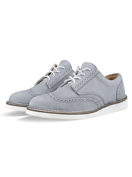 Vasky Herren Grau Leder Halbstiefel - Frühling / Herbst Stiefel, Schuhe Vasky Brogue Low