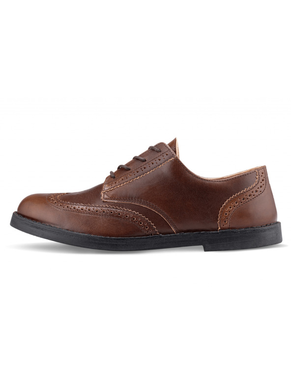 Vasky Herren Elegante Leder Halbstiefel Dunkelbraun - Frühling/Herbst Schuhe Vasky Brogue Low Dark