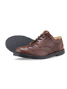 Vasky Herren Elegante Leder Halbstiefel Dunkelbraun - Frühling/Herbst Schuhe Vasky Brogue Low Dark