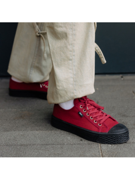 Vasky Herren Leinwand Turnschuhe / Stiefel rot Vasky Kanvasky