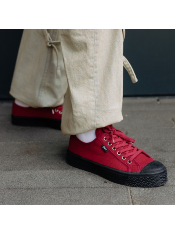 Vasky Herren Leinwand Turnschuhe / Stiefel rot Vasky Kanvasky