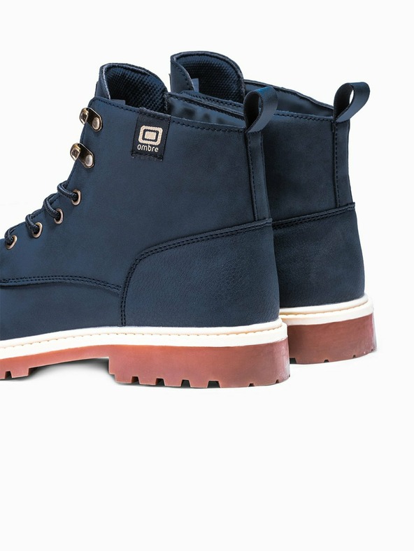 Ombre Clothing Dunkelblaue Herren Winterstiefeletten Ombre Clothing