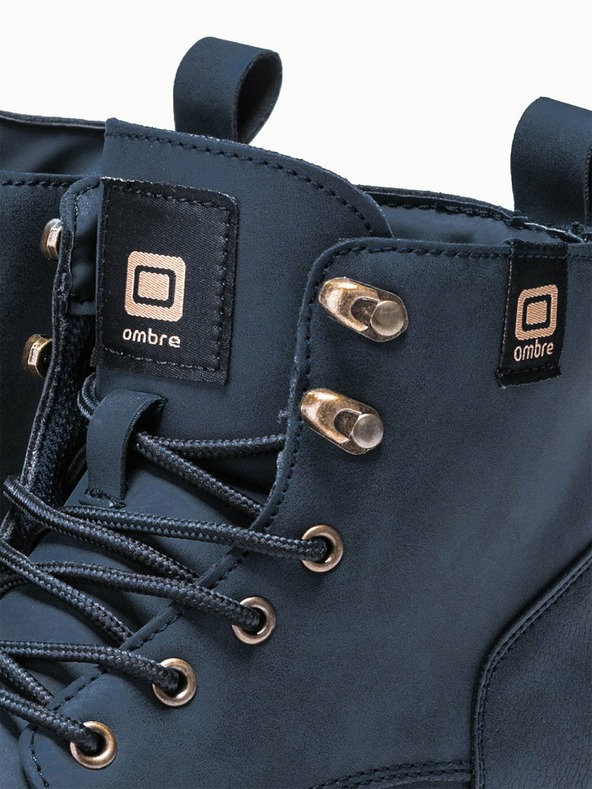 Ombre Clothing Dunkelblaue Herren Winterstiefeletten Ombre Clothing