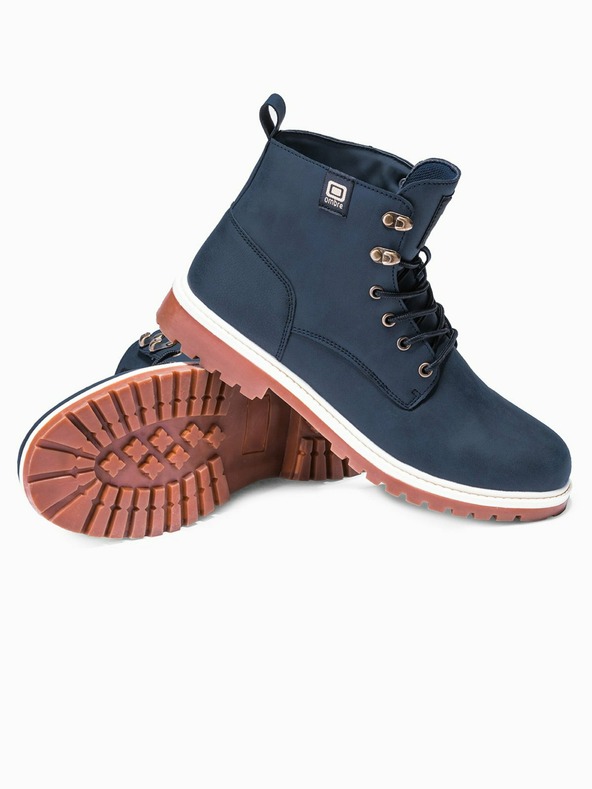 Ombre Clothing Dunkelblaue Herren Winterstiefeletten Ombre Clothing