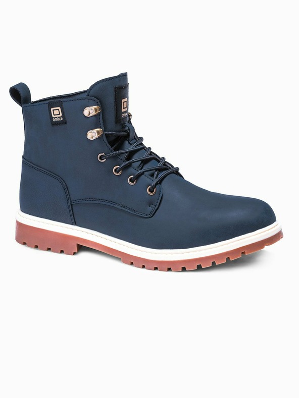 Ombre Clothing Dunkelblaue Herren Winterstiefeletten Ombre Clothing