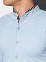 Ombre Clothing Hellblaues Herren-Stehhemd K542