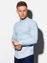 Ombre Clothing Hellblaues Herren-Stehhemd K542