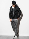 Ombre Clothing Schwarzer Herren Basic Hoodie Ombre Kleidung
