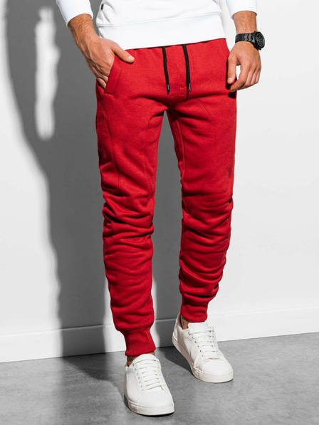 Ombre Clothing Rote Herren Basic Sweatpants Ombre Kleidung