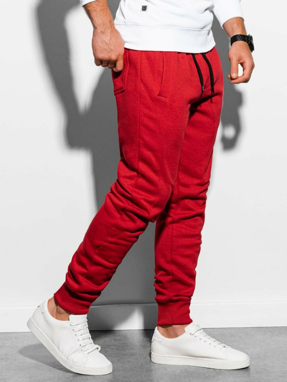 Ombre Clothing Rote Herren Basic Sweatpants Ombre Kleidung