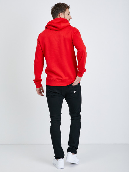 Ombre Clothing Roter Herren-Basic-Kapuzenpullover Ombre Clothing