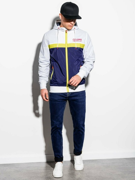 Ombre Clothing Blaue und weiße Herren Frühlingsjacke Ombre Kleidung C438