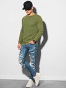 Ombre Clothing Grünes Herren-Basic-Shirt Ombre Clothing