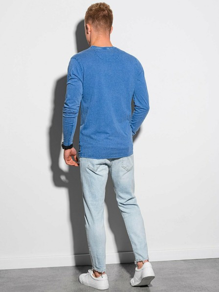 Ombre Clothing Blaues Herren-Basic-Shirt Ombre Clothing