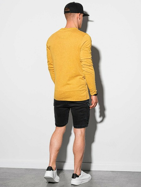 Ombre Clothing Senffarbenes Herren-Basic-Shirt Ombre Clothing