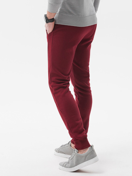 Ombre Clothing Burgunderfarbene Basic-Trainingshose für Herren Ombre Clothing