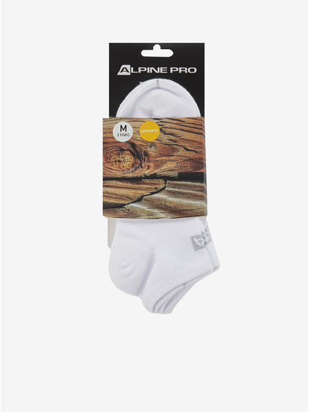 ALPINE PRO Set aus drei Paar Unisex-Socken in weiß ALPINE PRO 3UNICO