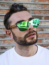 VEYREY VeyRey Holzsonnenbrille Nerd Stove Grün Gläser