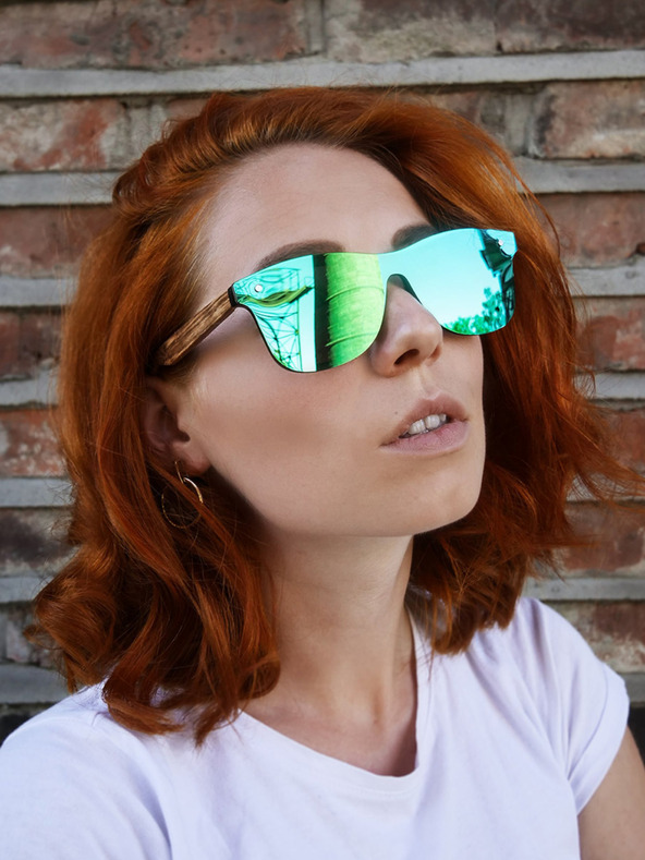 VEYREY VeyRey Holzsonnenbrille Nerd Stove Grün Gläser