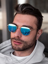 VEYREY VeyRey Polarisierte Sonnenbrille Oval Hurricane Blau Gläser
