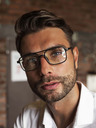 VEYREY Schwarze quadratische Computerbrille VeyRey Attlee