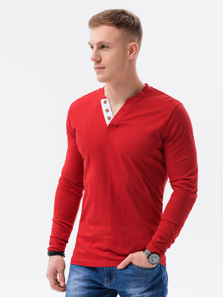 Ombre Clothing Rotes Herren T-Shirt Ombre Clothing L133