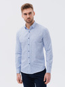 Ombre Clothing Hellblaues gemustertes Herrenhemd Ombre Kleidung
