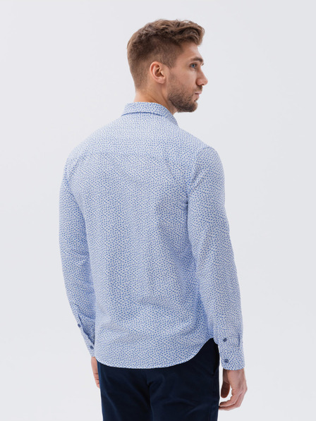 Ombre Clothing Hellblaues gemustertes Herrenhemd Ombre Kleidung