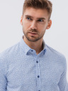 Ombre Clothing Hellblaues gemustertes Herrenhemd Ombre Kleidung