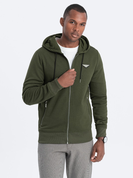 Ombre Clothing Khaki Herren Kapuzenpullover Ombre Kleidung