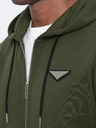 Ombre Clothing Khaki Herren Kapuzenpullover Ombre Kleidung