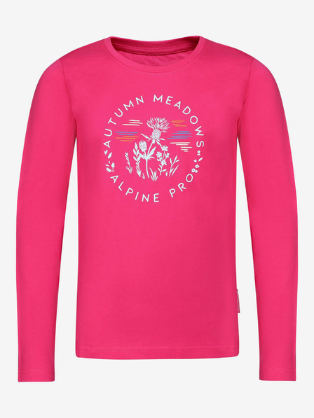 ALPINE PRO Bedrucktes rosa Kinder-T-Shirt ALPINE PRO ECCO