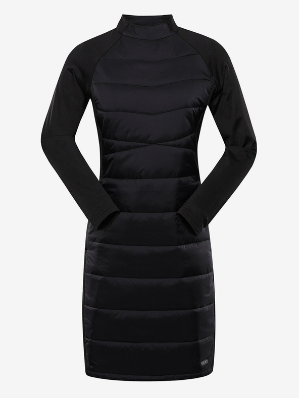 ALPINE PRO Schwarzes Damen-Winter-Hi-Thermo-Kleid ALPINE PRO OMERA