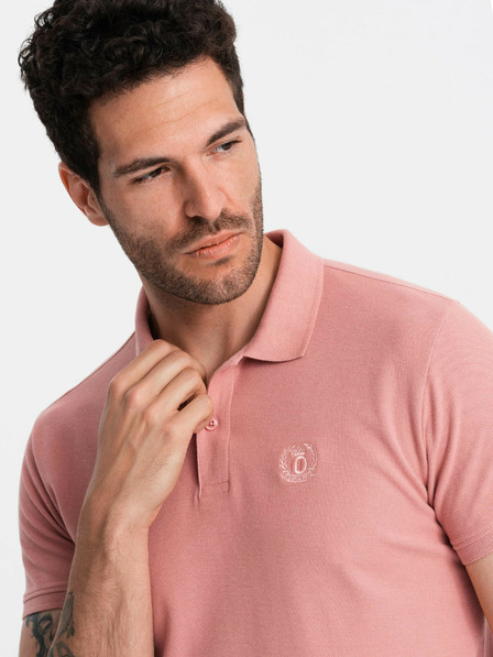 Ombre Clothing Rosa Herren-Poloshirt Basic Ombre Clothing