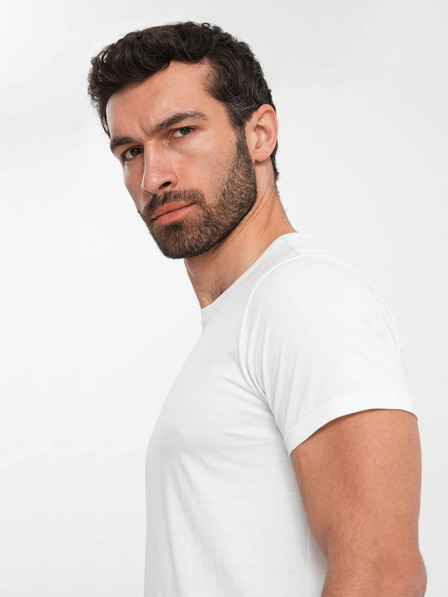 Ombre Clothing Weißes Herren Basic Shirt Ombre Kleidung